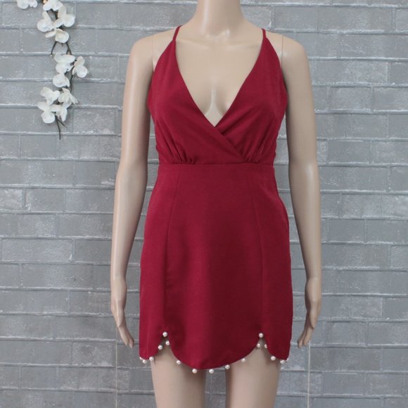 NBD X Revolve Red Pearl Mini Dress - Picture 2 of 10